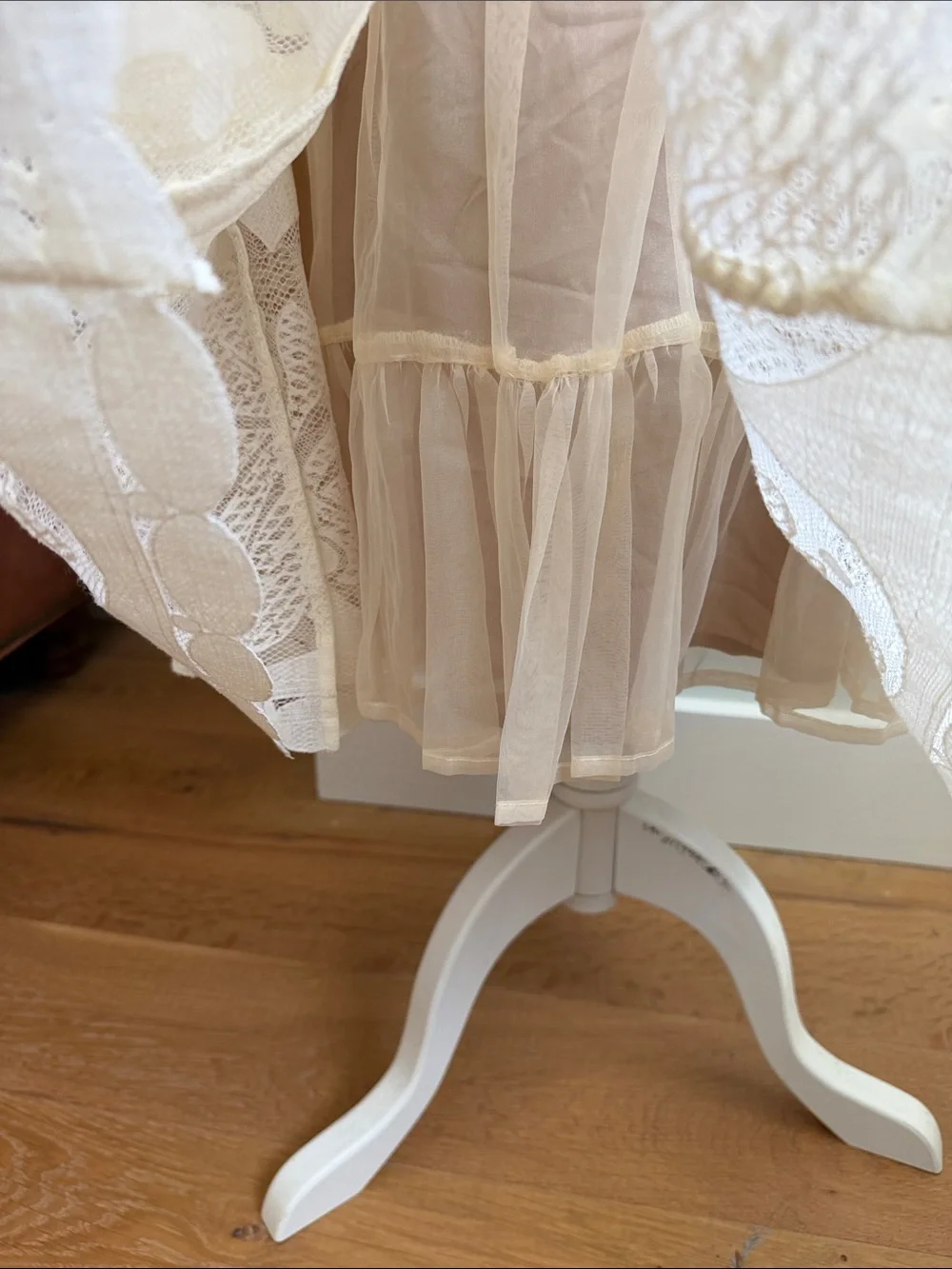Tracy Reese Plenty Stella Cream Lace Midi Dress Anthropologie size XS 2